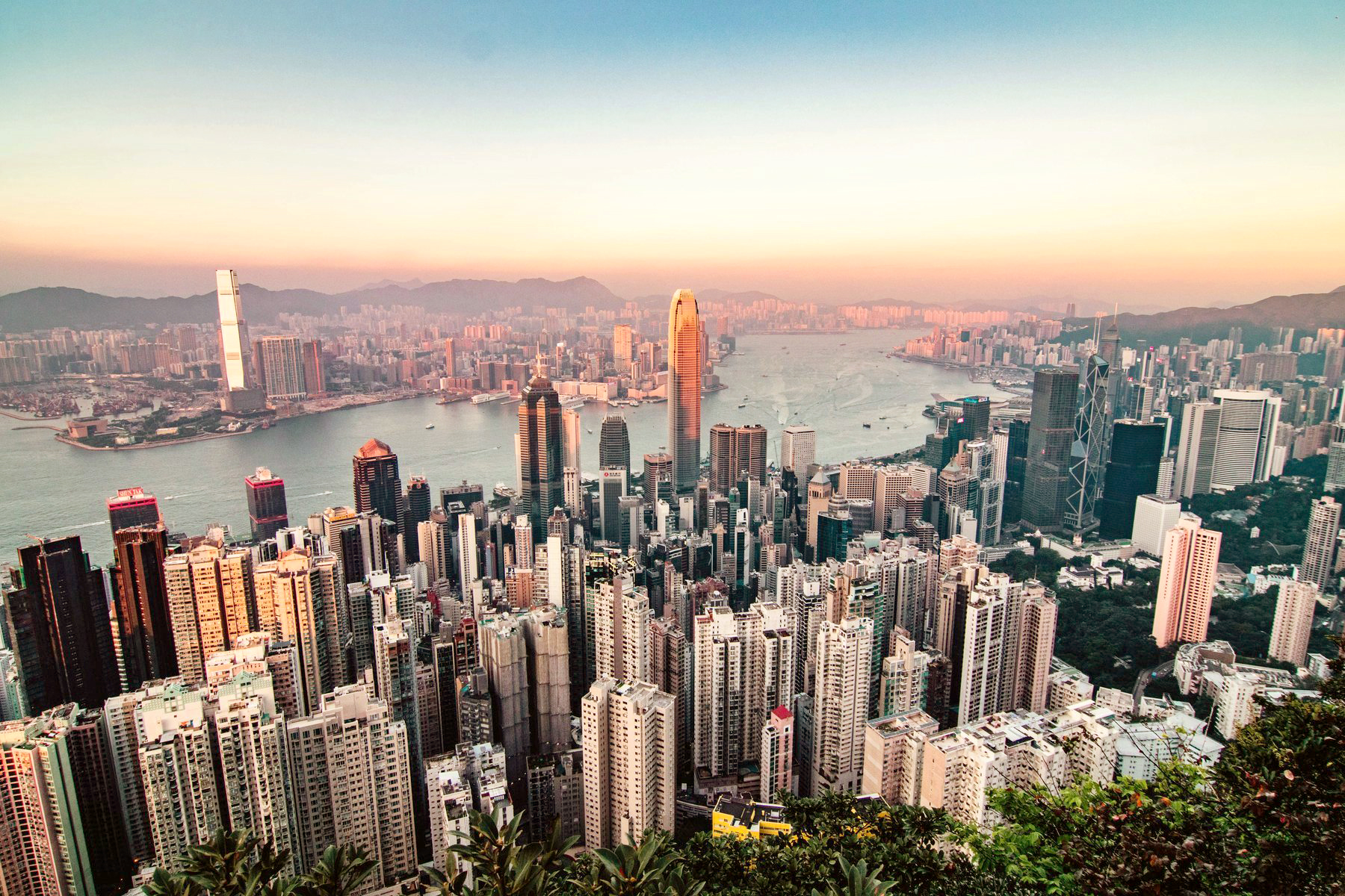 Victoria Harbour und ICC, Hongkong