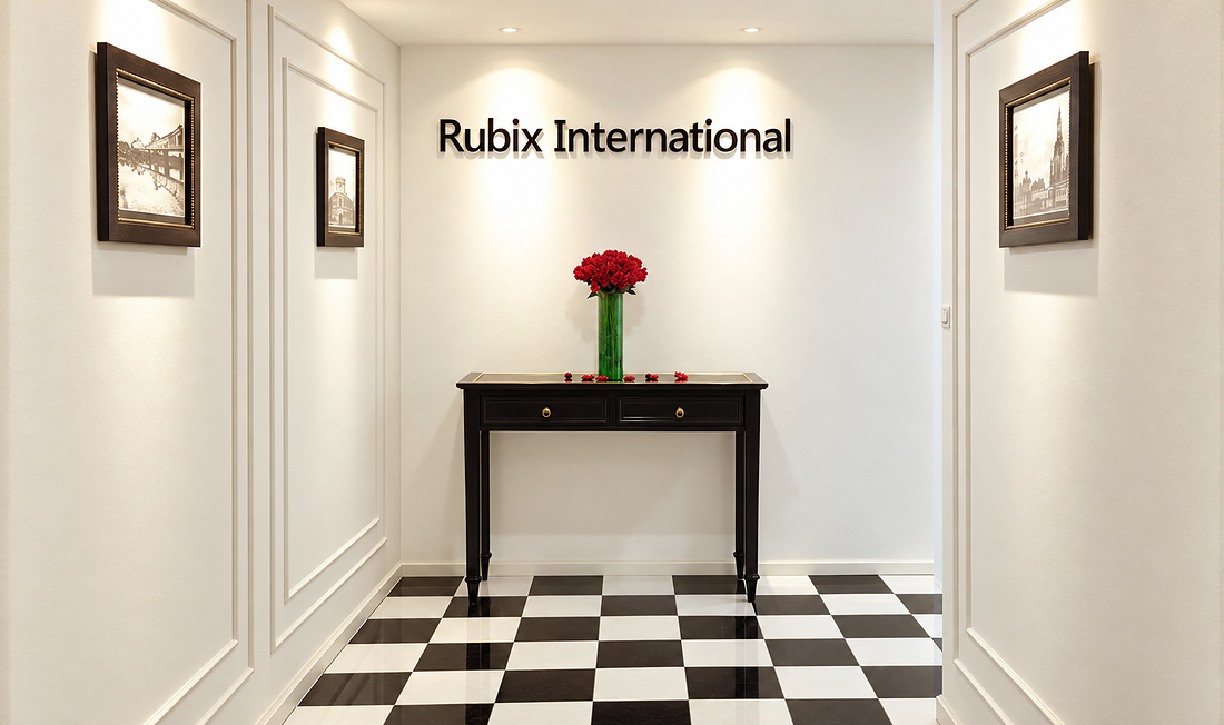 Eingang des Büros von Rubix International